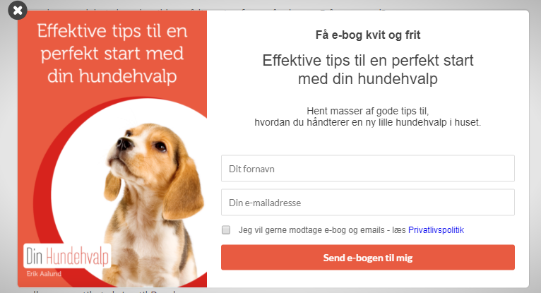 Erik sælger hundefoder bla via dinhundehvalp.dk